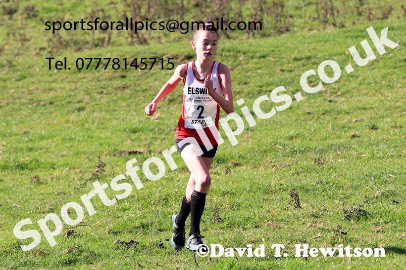 Girls under-13s, 2022 NECAA Cross Country Relays, Thornley Hall Farm, Peterlee, County Durham, October 15th. Photo: David T. Hewitson/Sports for All Pics